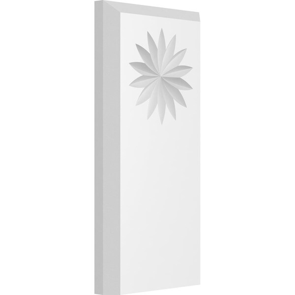 Ekena Millwork Standard Foster Flower Plinth Block With Beveled Edge, 3"W x 6"H x 1/2"P PBP030X060X050FOS10 - main